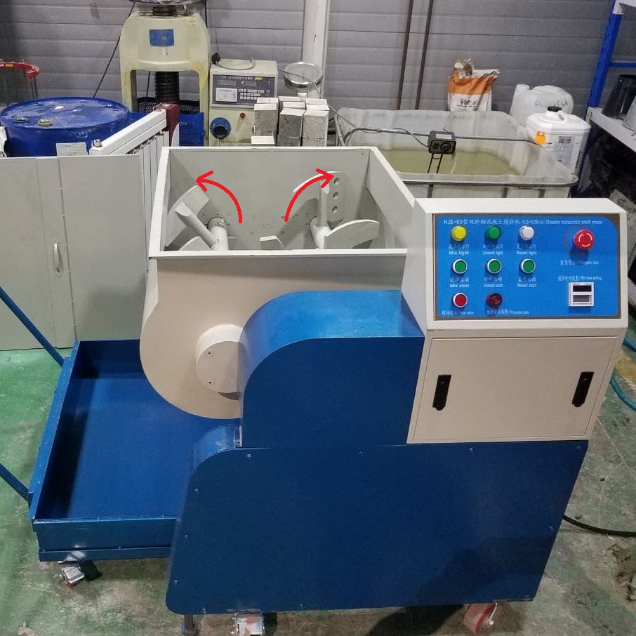 เครื่องผสมคอนกรีตขนาดเล็ก 60L ห้องปฏิบัติการ